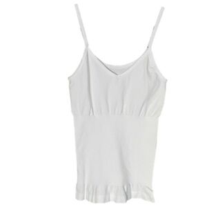 SKINNYGIRL Smoother & Shaper Seamless Camis White Sleeveless Women Size M